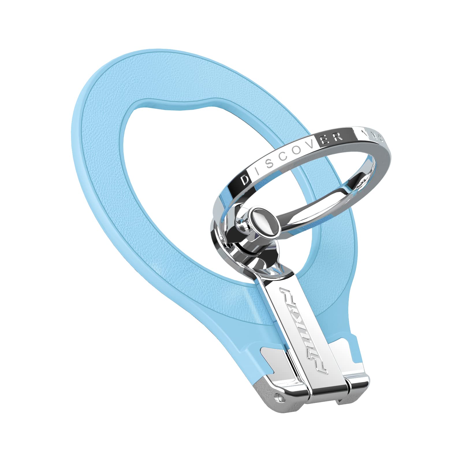 Nillkin SnapGrip Metal Phone Ring Holder - Adjustable Kickstand & Phone Grip for Samsung Galaxy S22 Ultra/S22/S21, iPhone 13/13 Pro/13 Mini/XS/12/11, Google Pixel 6/6A (Sky Blue) - Perfect for Hands-Free Viewing, Secure Grip & Multi-Angle Stand