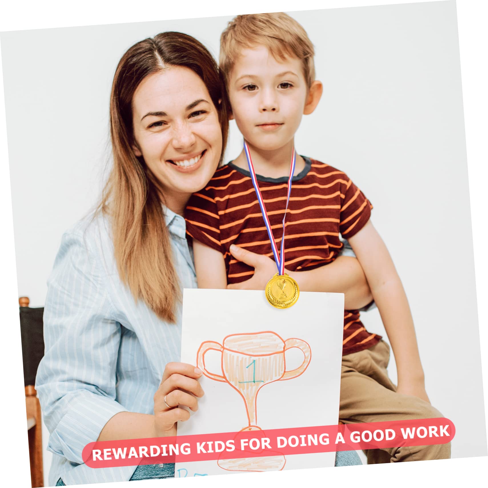 GAROZATION Kids Sports Medals - 12 Pack Plastic Basketball & Soccer Awards for Children - Perfect for Tournaments, School Events & Birthday Parties