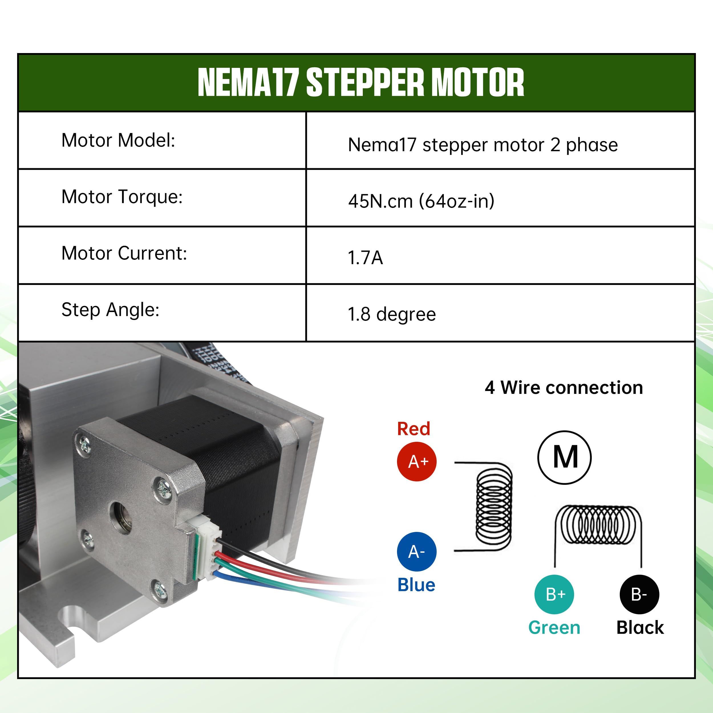 4th Axis CNC Rotary Table with 65mm 3-Jaw Chuck & Nema17 Stepper Motor - 4:1 Reducing Ratio for CNC Milling, Engraving & Woodworking - Includes 54mm Tailstock for Precision Machining (Perfect for DIY Projects, Metalworking & CNC Router Upgrades)