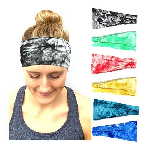 Stylish Printed Hair Bands Set for Women - 6 Pack Fashion Hair Accessories for Ponytail, Bun & Everyday Use - Perfect for Workout, Office & Casual Wear