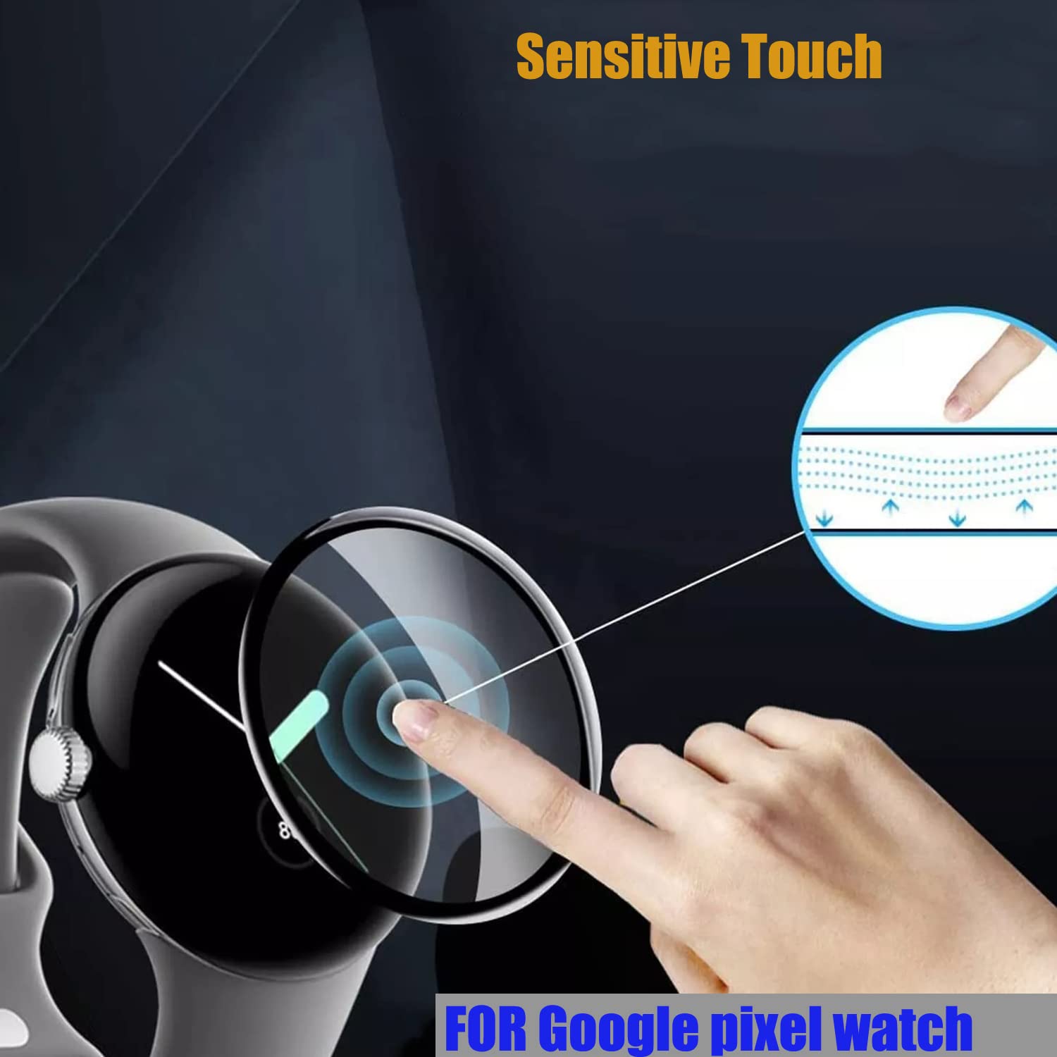4 Pack Google Pixel Watch Screen Protector - Bubble-Free TPU Film, Anti-Scratch Smart Watch Protector for Google Pixel Watch Series | Perfect for Gym, Work & Outdoor Activities