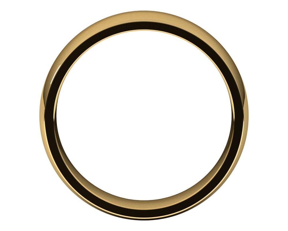14K Yellow Gold 6mm Comfort Wedding Ring for Men & Women