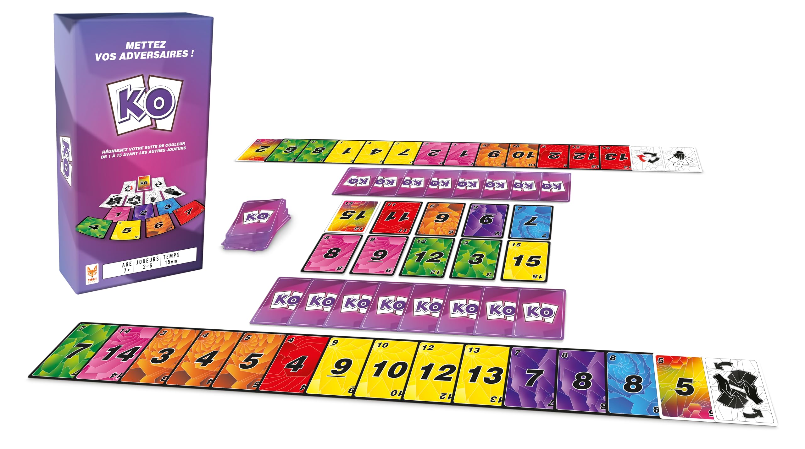 Topi Games KO Card Game - Fun Family Party Game for Kids & Adults - Perfect for Game Nights, Travel & Social Gatherings