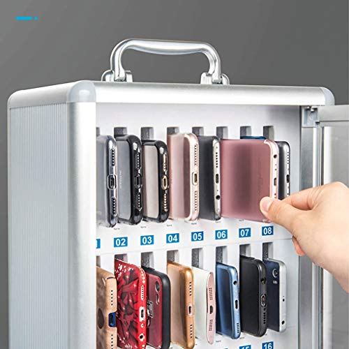 Secure Transparent Numbered Phone Locker Cabinet - School Exam Center & Factory Mobile Storage Solution - Durable Phone Deposit Box for Classrooms, Testing Facilities & Workplaces