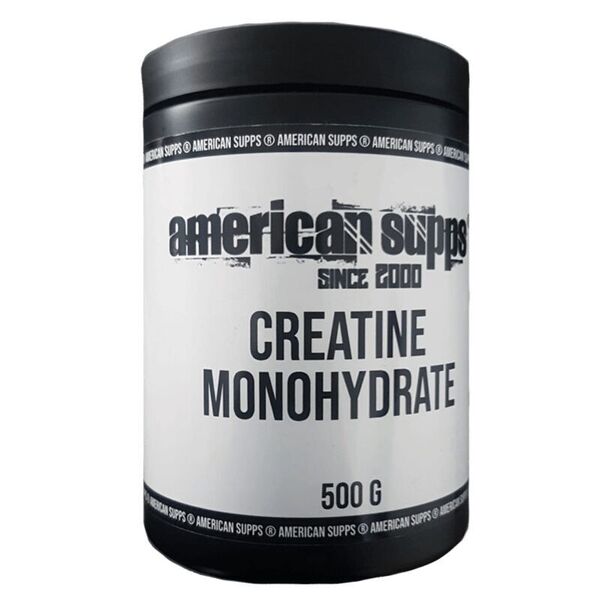 American Supps Creatine Monohydrate Powder 500g - Pure Micronized Creatine Supplement for Muscle Growth & Strength - Pre Workout & Post Workout Recovery