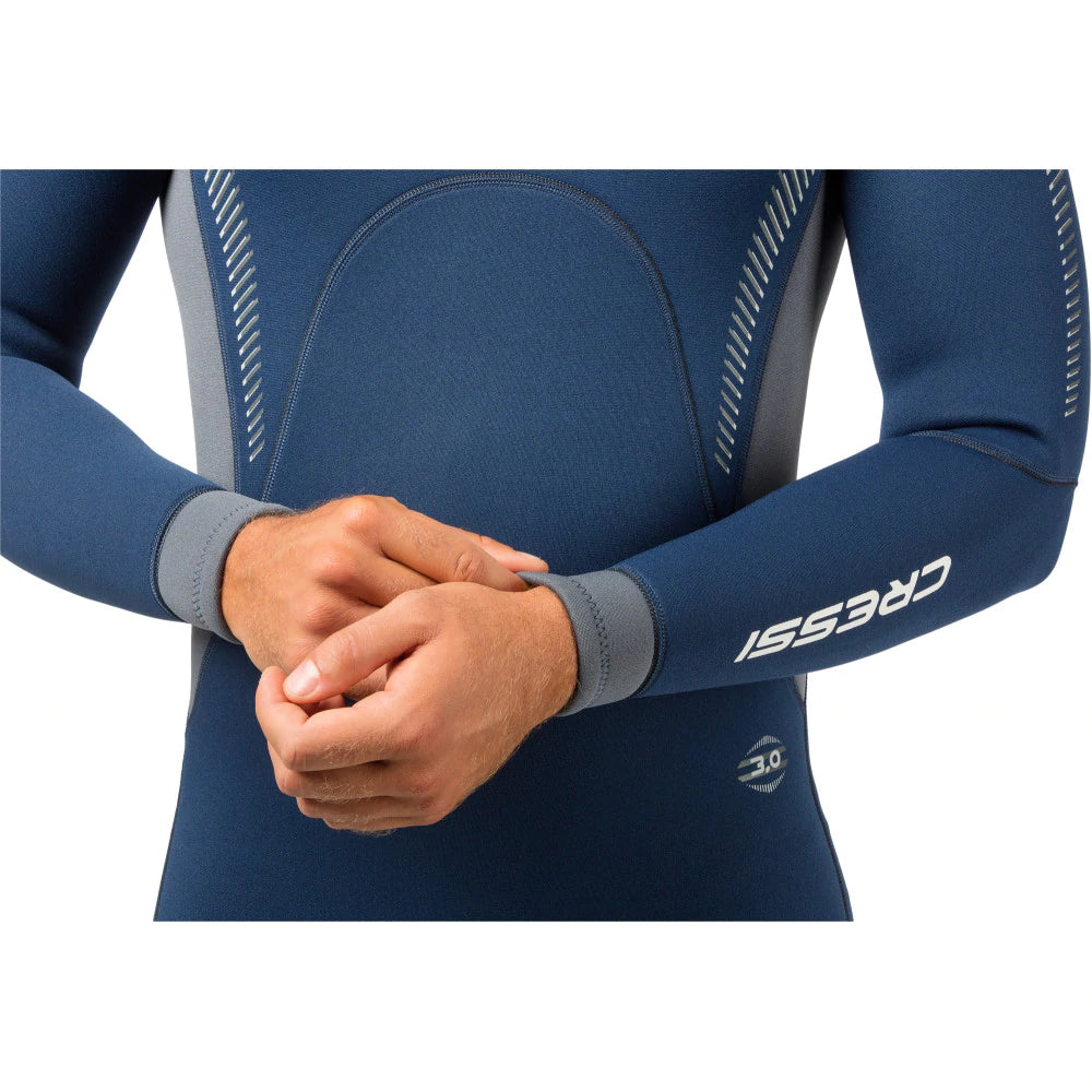 Cressi Fast 3mm Neoprene Wetsuit for Men - Lightweight & Flexible Scuba Diving, Snorkeling & Water Sports Gear