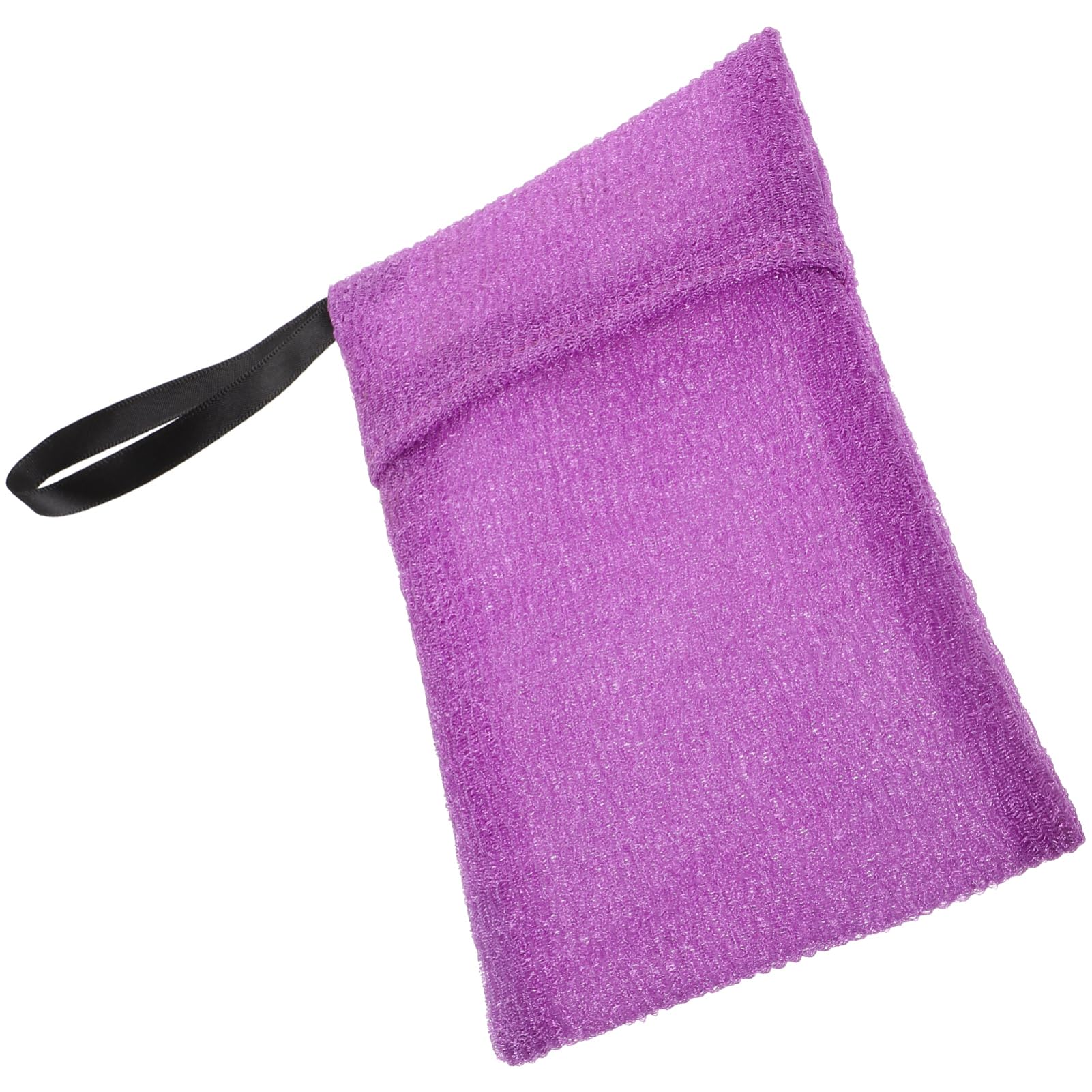 Portable Soft Fleece Soap Holder Bag with Drawstring - Mini Travel Toiletries Organizer for Bar Soap, Bath Accessories & Travel Bottles - Ideal for Camping, Gym & Vacation (Purple, Nylon)