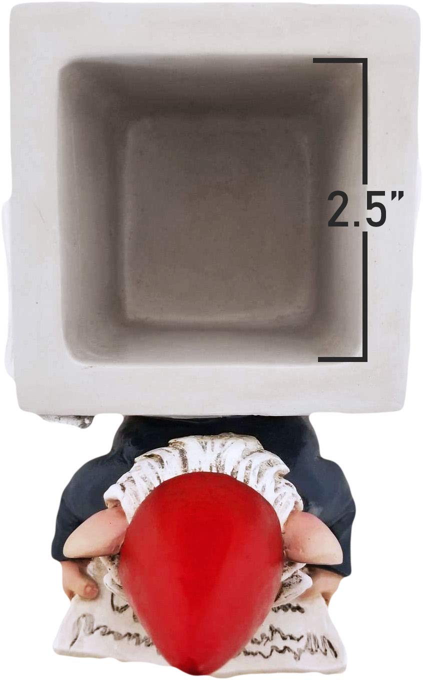 Serious Business Gnome on Throne Pen Holder - Unique Office Desk Organizer for Home & Office Workspace Decor