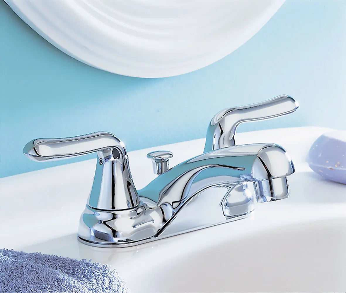 Colony® Soft 4 Inch Centerset 2 Handle Bathroom Faucet - 1.2 GPM/4.5 LPM Water-Saving Design with Lever Handles - Perfect for Modern Bathrooms, Guest Baths & Powder Rooms