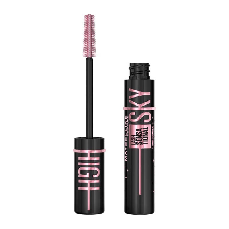 Maybelline Lash Sensational Sky High Mascara - Lengthening & Volumizing - Cosmic Black - Waterproof Mascara for Dramatic Lashes - Perfect for Day to Night Makeup Looks