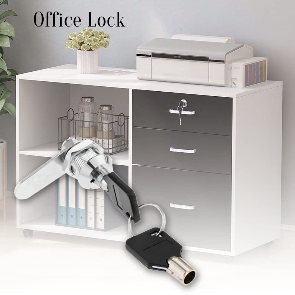 16mm Zinc Alloy Drawer Tubular Lock with 2 Keys - Secure Cam Cylinder for Mailbox, Cabinet, Tool Box & Door Hardware (Ideal for Home, Office & Storage Security)