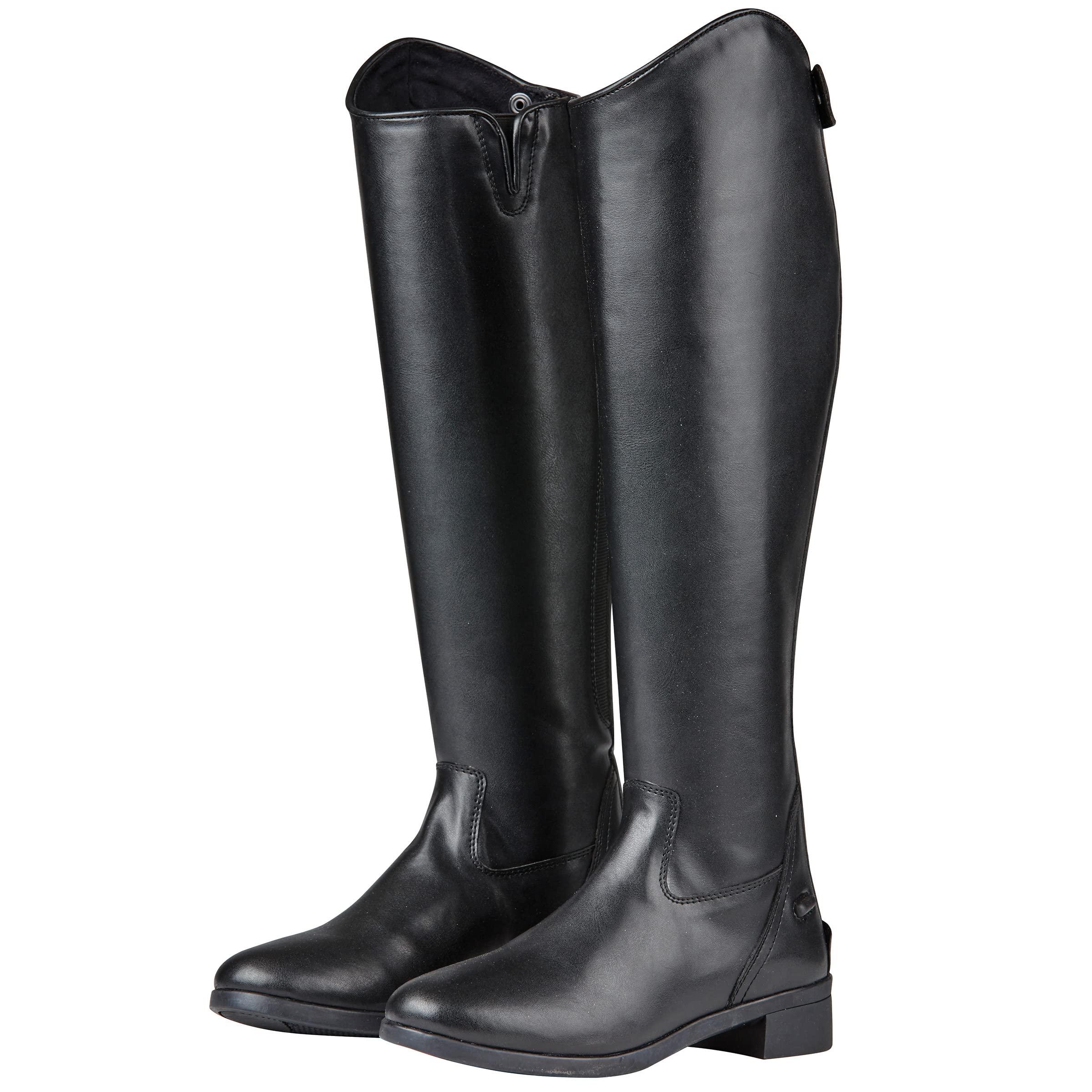 Saxon Syntovia Tall Dress Boots for Women - Elegant Knee High Leather Boots with Block Heel | Perfect for Office, Parties & Winter Fashion