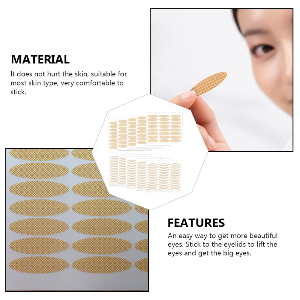 40 Sheets Clear Lace Double Eyelid Stickers - Double Sided Medical Grade Eyelid Tape for Droopy Eyelids, Natural Mesh Eye Beauty Tapes for Asian Monolid Makeup - Perfect for Daily Use, Special Occasions & Eye Contouring