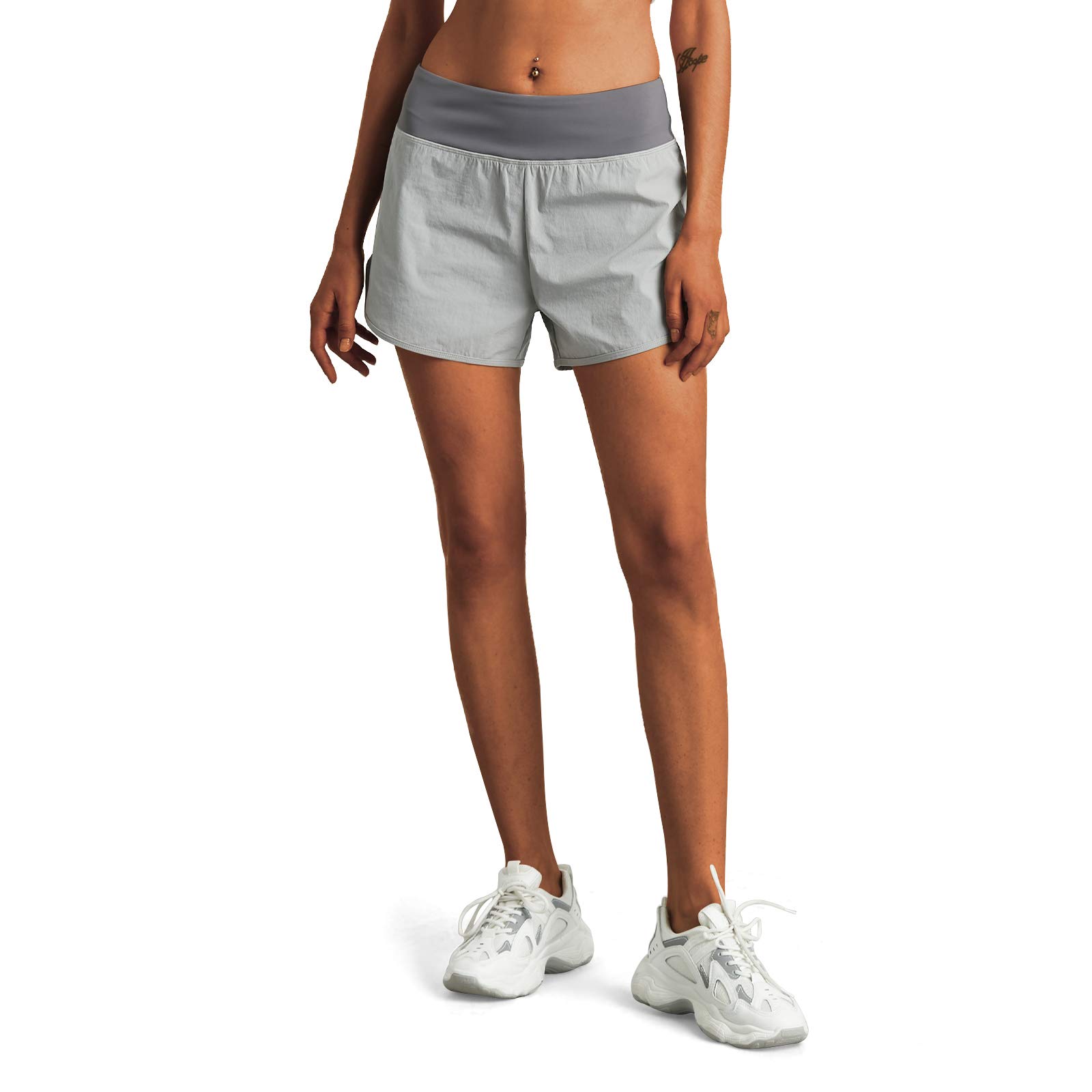 M MOTEEPI Women's High Waisted Running Shorts with Liner - Athletic Sports Shorts with Phone Pockets & Double Layer - Perfect for Jogging, Gym Workouts & Yoga
