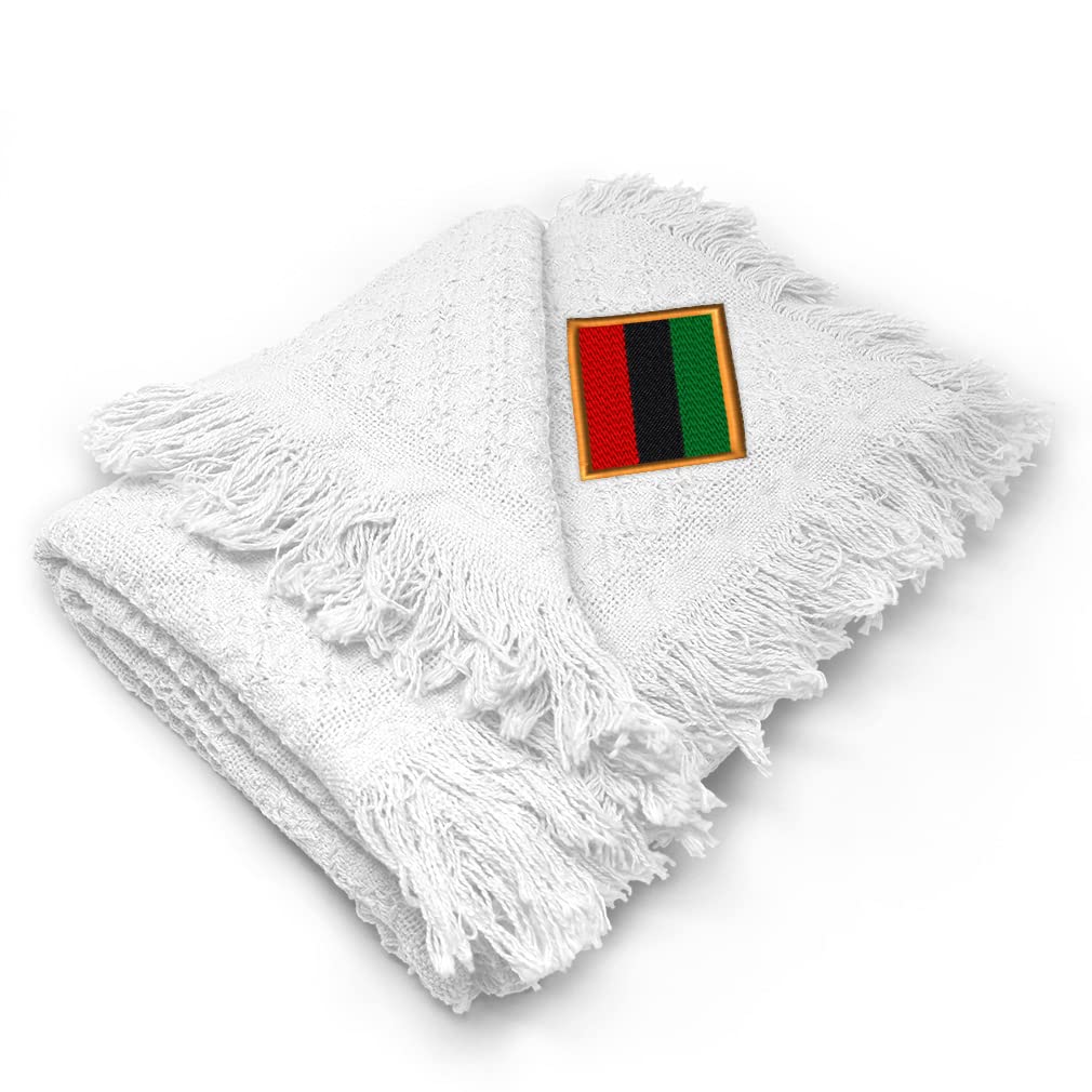 Custom Embroidered Baby Blankets for Boys & Girls - Soft Nursery Bedding Set with American & African Designs - Perfect for Cribs, Strollers & Gift Giving