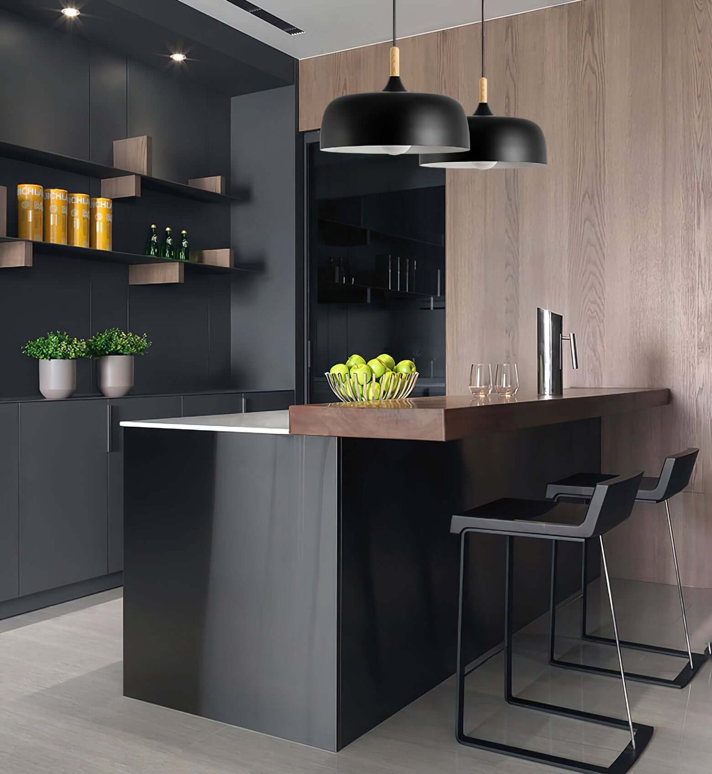 Stylish Acorn Pendant Light - Modern Hanging Ceiling Fixture for Kitchen Island, Dining Room & Bedroom Lighting