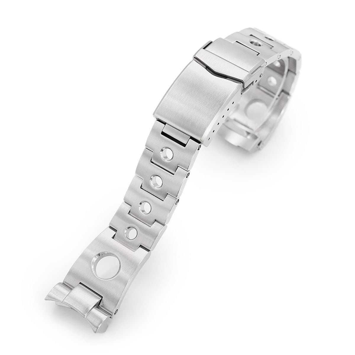 Premium 22mm Stainless Steel Watch Band for Seiko SKX007 SKX009 SKX011 7002 - Heavy Duty V-Clasp Replacement Strap - Durable Metal Bracelet for Diving, Swimming & Outdoor Activities