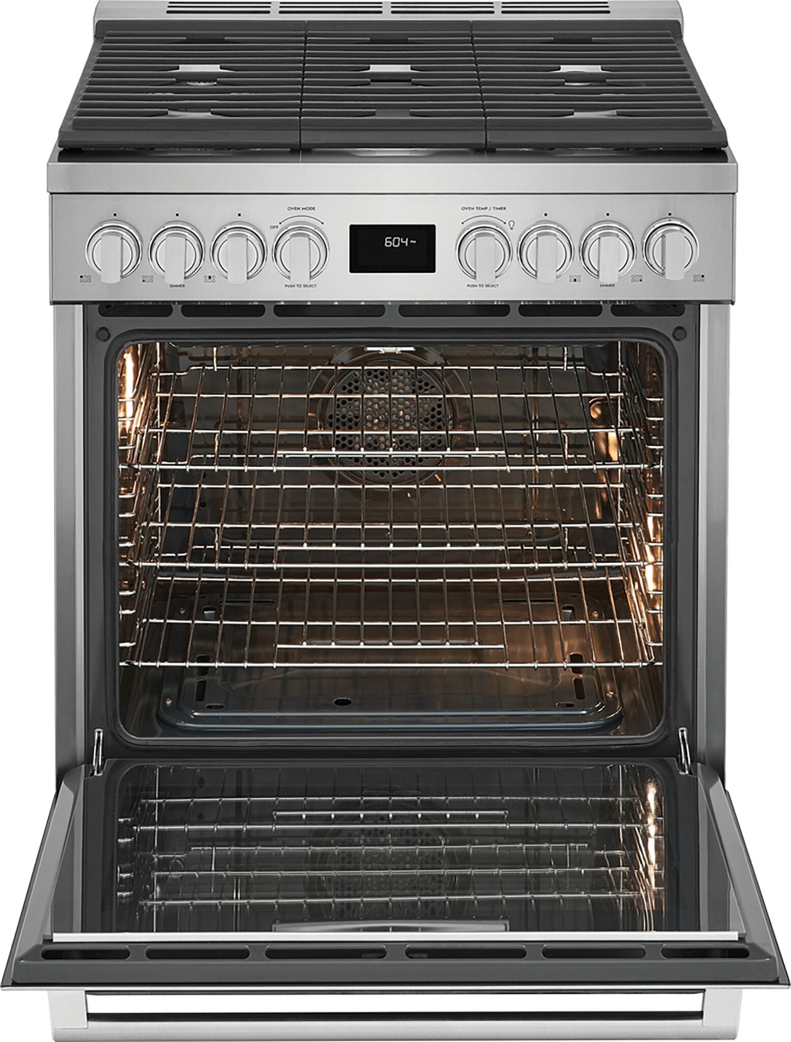 Electrolux ECFG3068AS 30-Inch Stainless Steel Front Control Freestanding Gas Range - 4.5 Cu. Ft. Oven Capacity, 5 Sealed Burners - Perfect for Home Kitchens & Professional Cooking