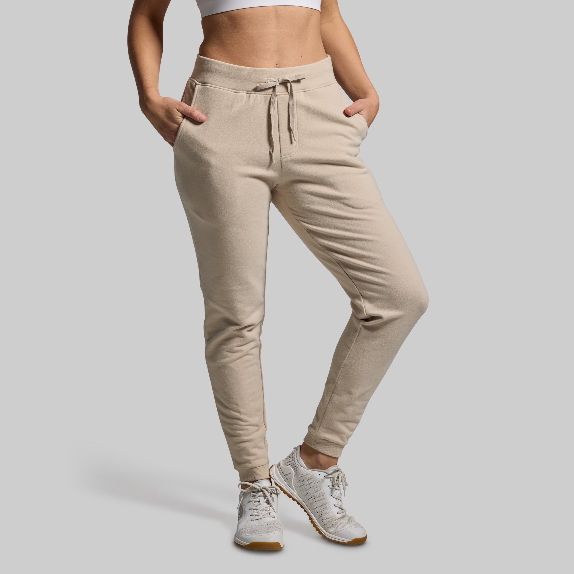 Women's Soft Comfortable Jogger Set - Pumice Grey Lounge Wear for Running, Yoga & Home Relaxation