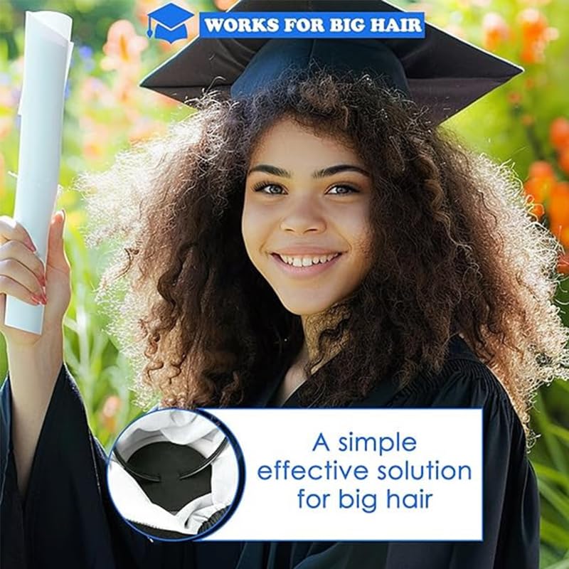 Graduation Cap Headband - Anti-Slip Adjustable Headband for Securing Graduation Caps & Hairstyles - Perfect for Graduation Ceremonies, Photos & School Events