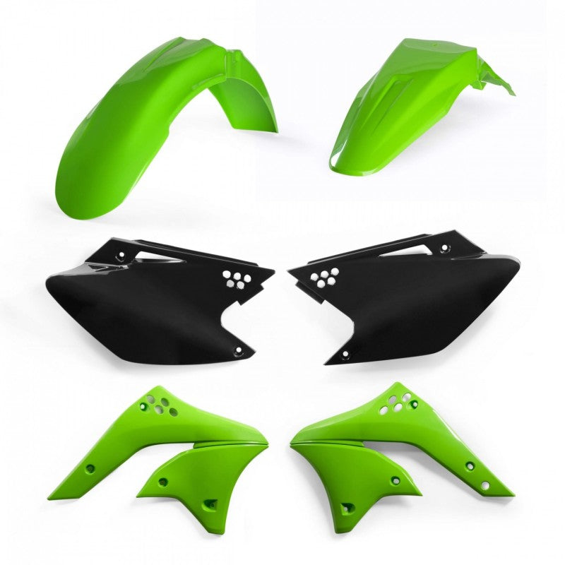 Acerbis 2006-2008 Kawasaki KX250F Full Plastic Kit - Green/Black OEM Replacement for Off-Road Motocross & Dirt Bike Racing