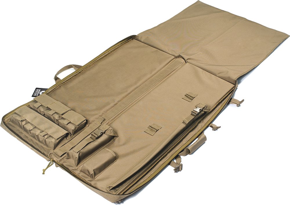 Loaded Gear 40 Inch Tactical Rifle Gun Case with Convertible Shooting Mat - Durable Brown Firearm Storage for Range, Hunting & Outdoor Shooting Practice