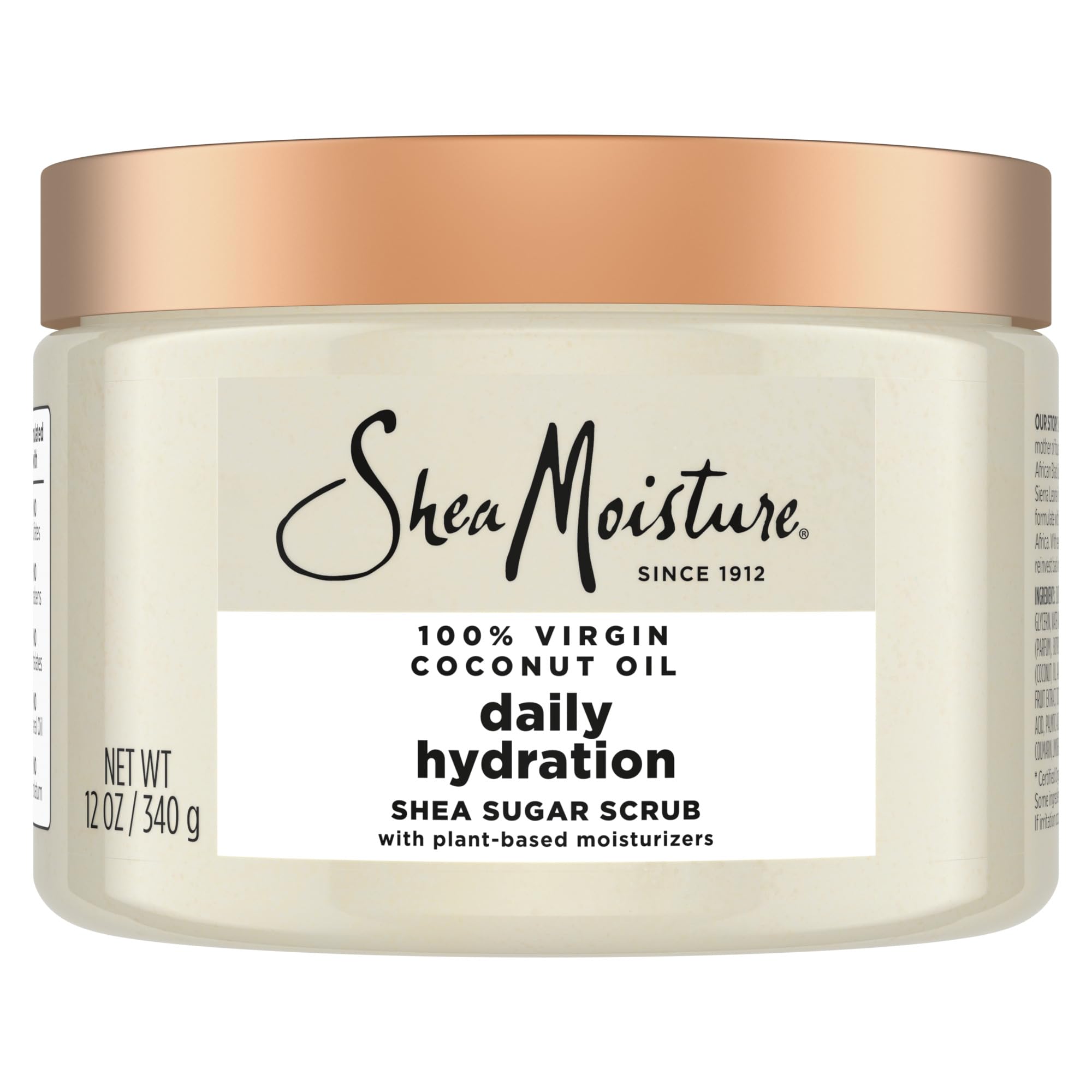 SheaMoisture Shea Sugar Body Scrub with Virgin Coconut Oil - 12 oz Hydrating & Nourishing Exfoliator for Soft, Smooth Skin | 24-Hour Moisture | Perfect for Dry Skin Care & Post-Shower Pampering