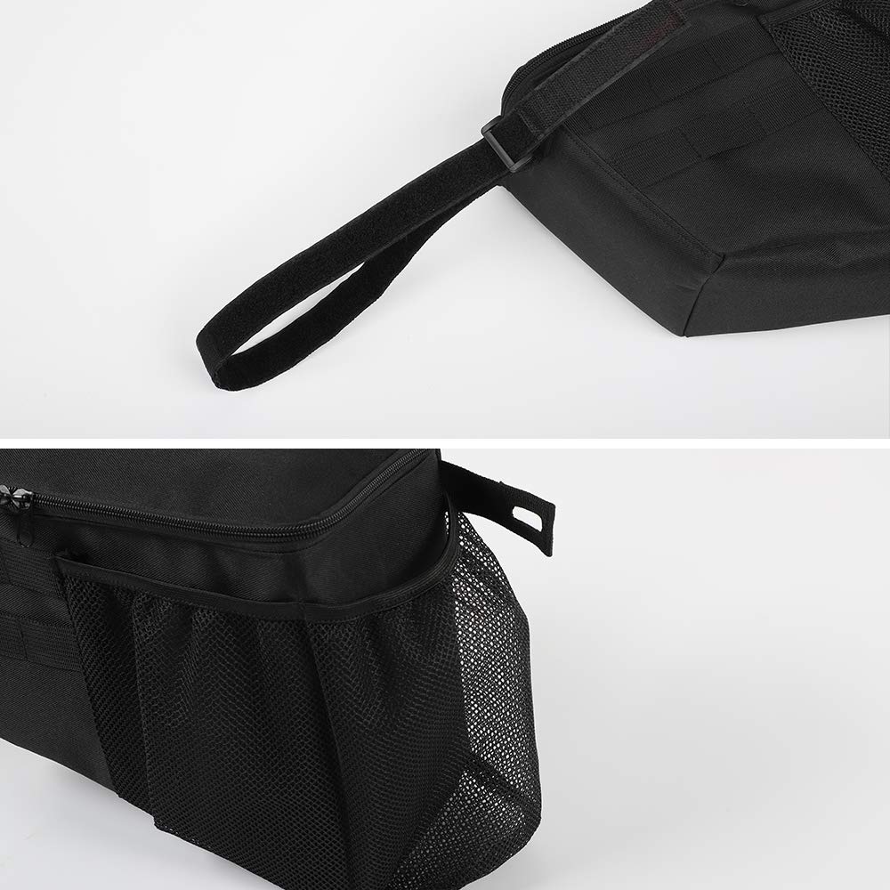 JeCar Trunk Storage Organizer Bag for 2018-2023 Jeep Wrangler JL/JLU (Sport, Sahara, Rubicon, Willys) - 2-Piece Interior Cargo Organizer | Perfect for Road Trips, Camping & Off-Road Adventures
