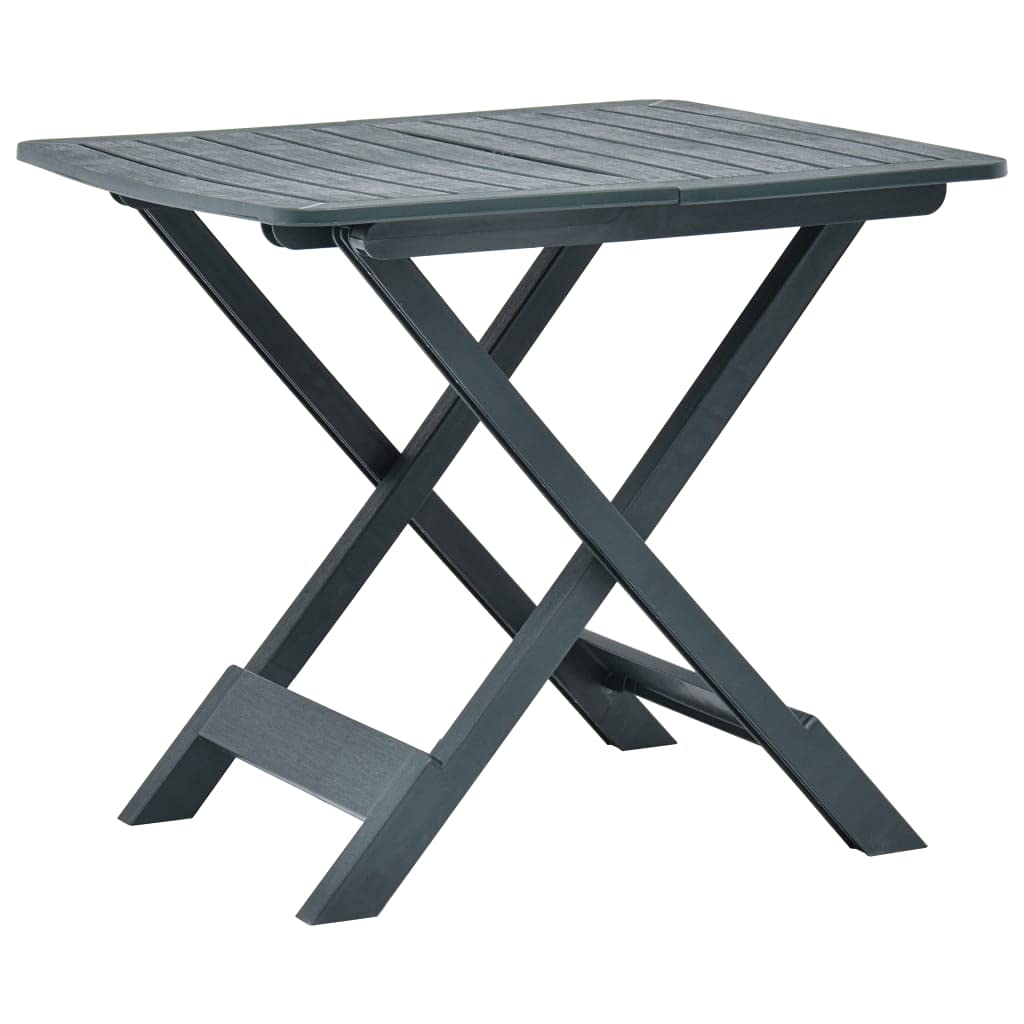 Foldable Outdoor Side Table - Durable Plastic Square Coffee Table for Patio, Garden, Balcony, Pool | Perfect for Tea Time, Lounging & Backyard Relaxation (Green)
