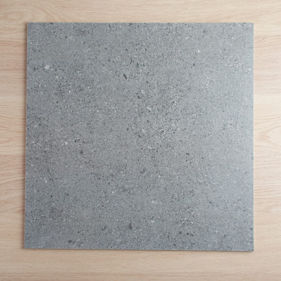 Hamilton Matte Charcoal Concrete Look Tile - Premium Peel and Stick Wall Tiles for Kitchen Backsplash, Bathroom, and Living Room Decor
