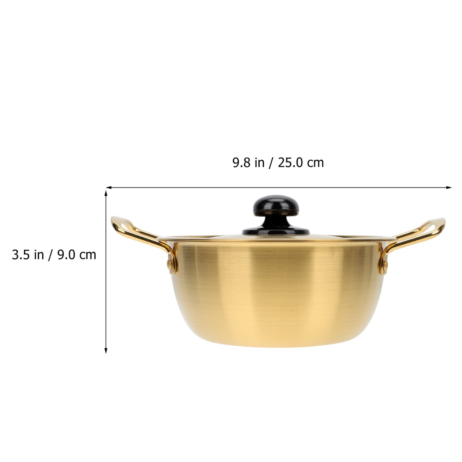 Hemoton Stainless Steel Instant Noodle Pot - Korean Ramen Cookware Set, Small Hot Pot for Seafood & Soup - Perfect for Dorm Cooking, Camping Meals & Quick Ramen Nights