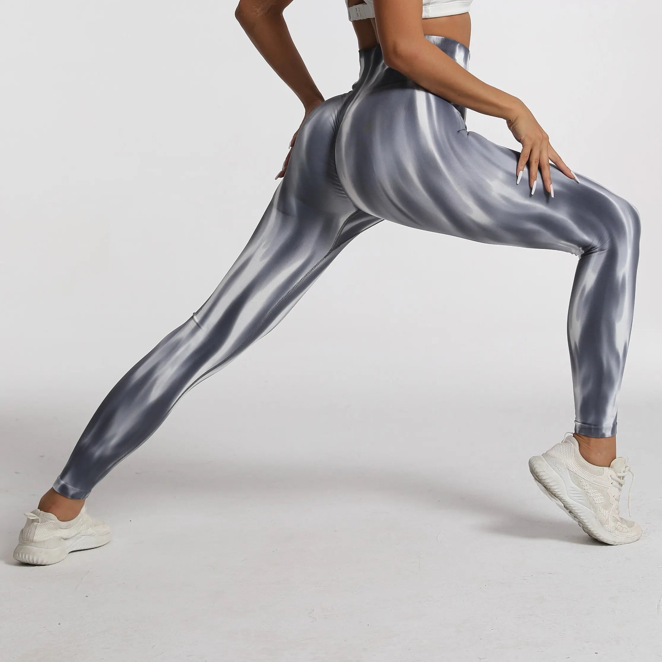 Tie Dye Seamless High Waist Yoga Leggings for Women - Booty Lifting Workout Pants with Scrunch Butt Design - Stretchy Gym Tights for Running, Fitness & Lounge Wear