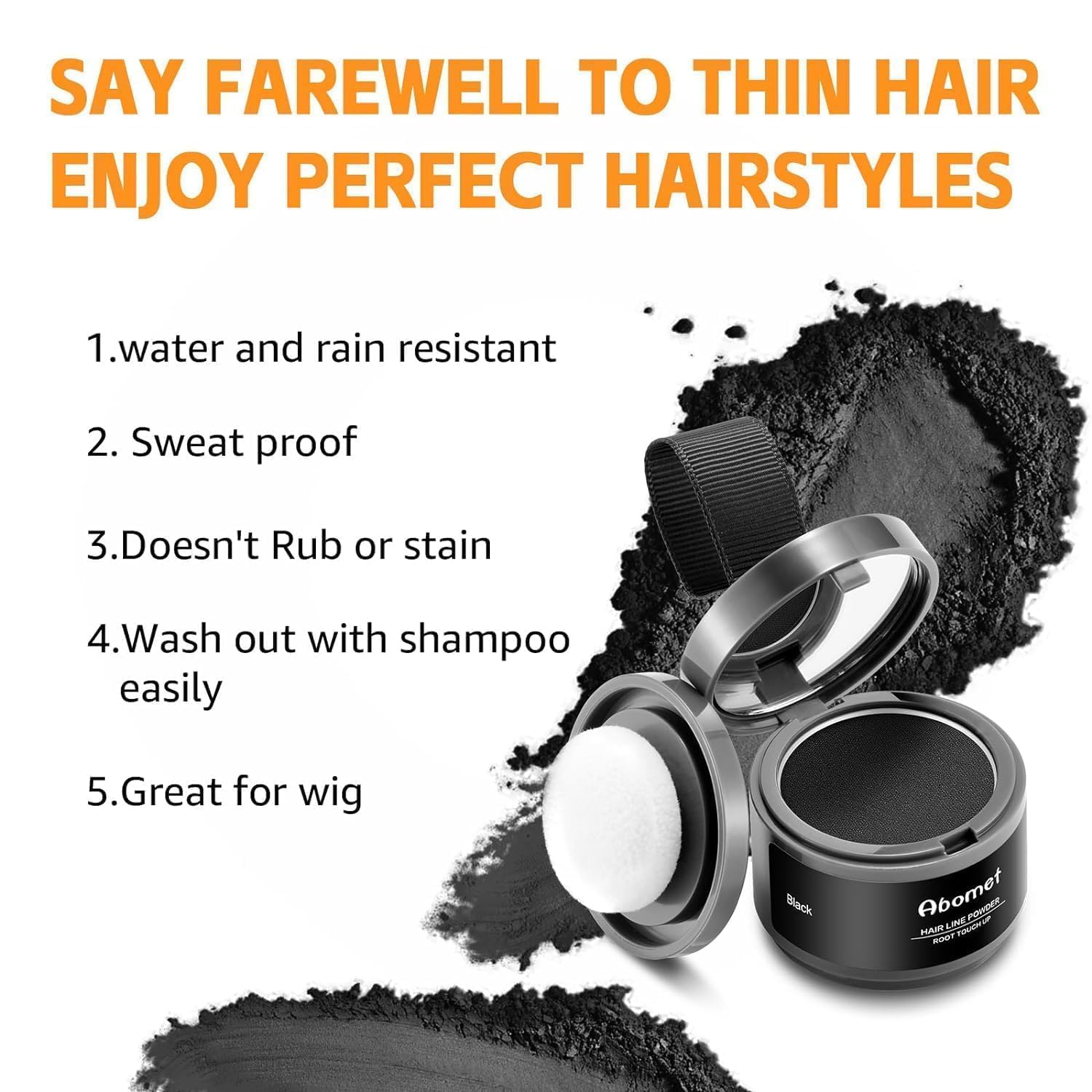 NicBex Hair Line Powder for Hair & Beard | Root Concealer & Gray Hair Coverage for Men & Women (Pack of 1) – Instant Touch-Up for Thinning Hair, Bald Spots & Styling – Perfect for Daily Use, Work, Events & Photos