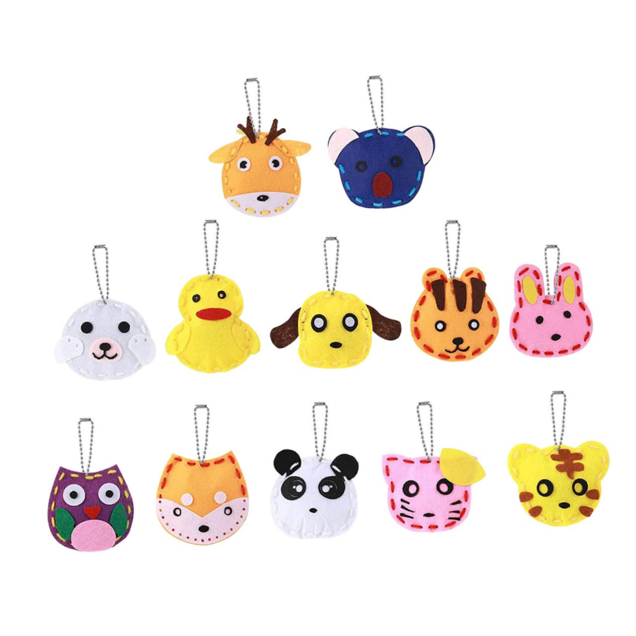 24 Pcs Small Pendant Toys for Kids DIY Crafts - Non-Woven Fabric Locket Charms for Handbag Decoration, Tote Bag Accessories & Handmade Jewelry Making - Perfect for School Projects, Party Favors and Gift Decorations