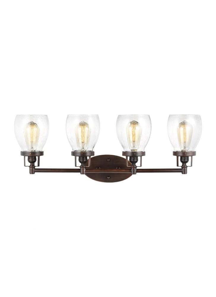 Generation Lighting 4414504-710 Belton Four-Light Wall Bath Vanity Fixture in Bronze - Perfect for Bathroom, Powder Room & Spa Lighting Decor