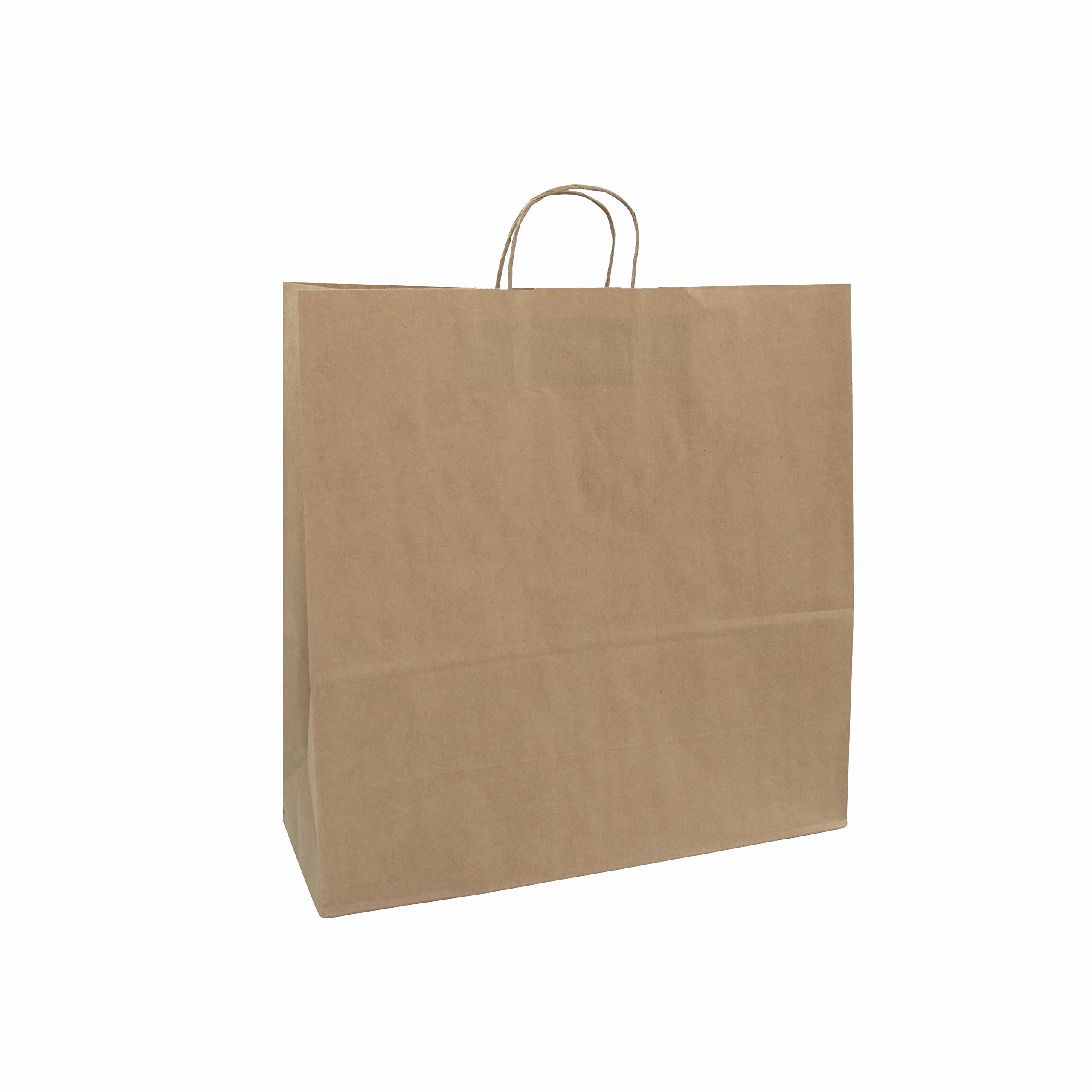 JET PAPER BAGS - 18x7x18 Inch [100 Pcs] Large Brown Kraft Paper Bags with Handles for Takeout, Grocery, Retail, Party, Wedding Gifts - Eco-Friendly Recyclable Gift Bags for Shopping, Packaging, and Events