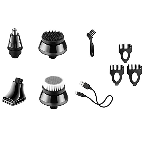 5-in-1 Electric Razor for Men - Wet & Dry USB Rechargeable Rotary Shaver with Powerful Beard Trimmer | Perfect for Travel, Gym & Daily Grooming Routine