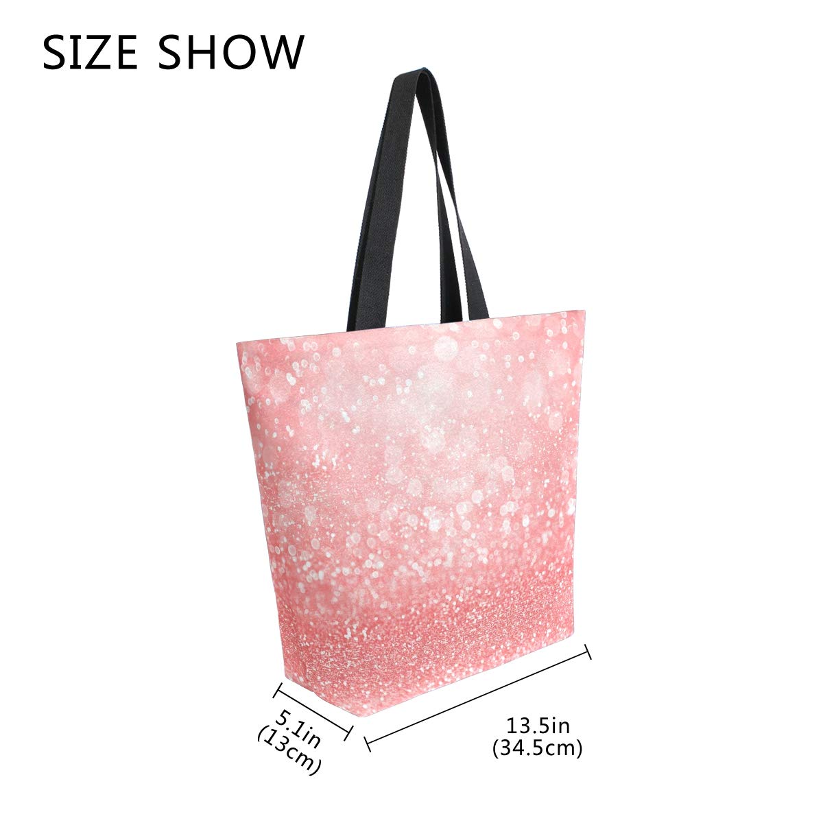 Eco-Friendly Coral Pink Canvas Tote Bag - Reusable Grocery Shopping Bag with Sturdy Handles - Perfect for Groceries, Beach Trips & Daily Commute