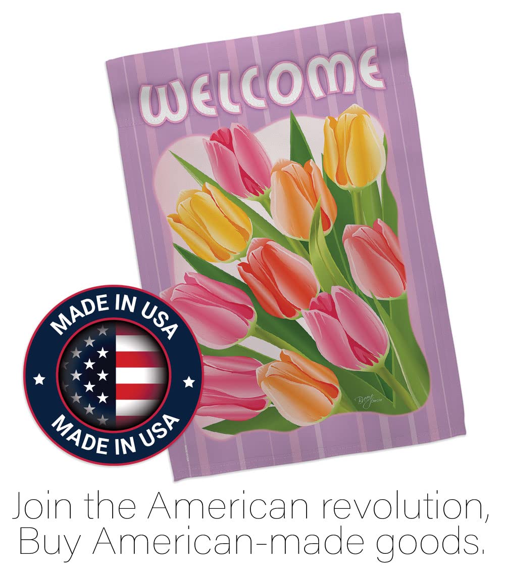 Tulips Spring Floral House Flag 28x40