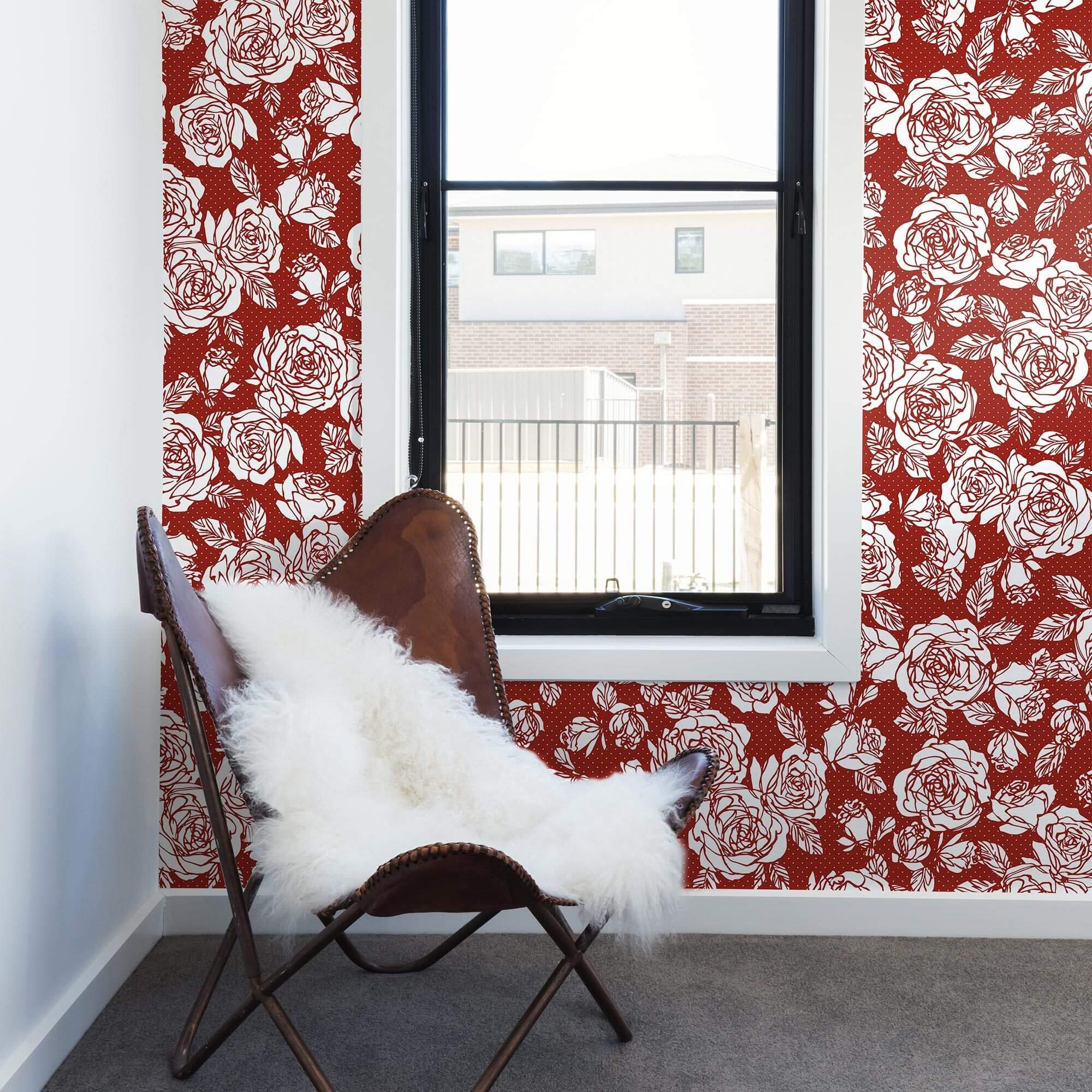 White Textured Floral Peel and Stick Removable Wallpaper - Self-Adhesive Decorative Wall Covering for Bedroom, Living Room & Home Decor