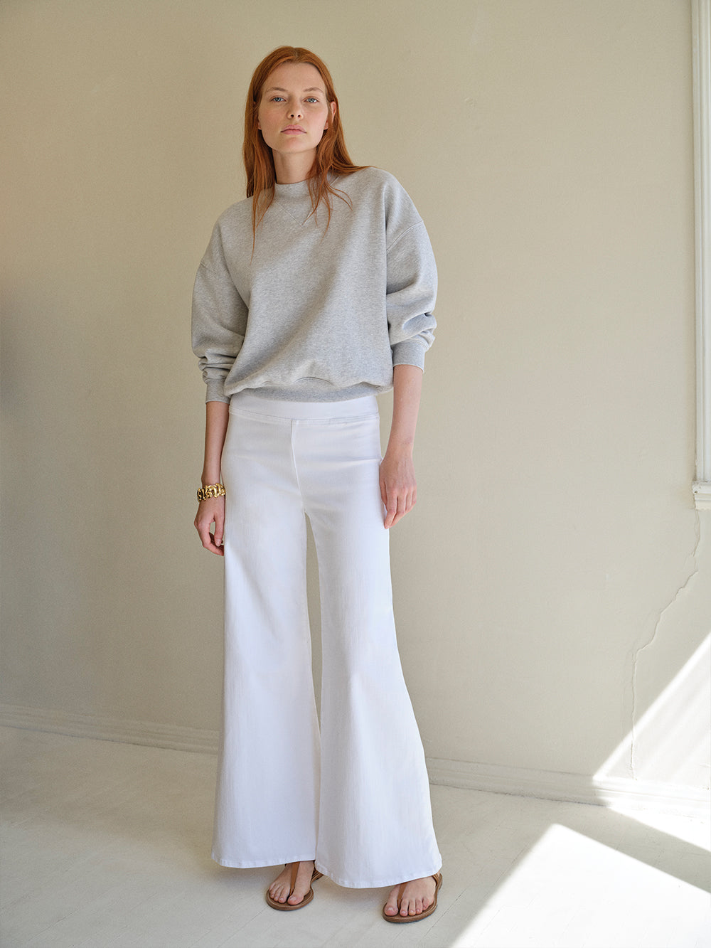 The Jetset Wide Leg Pants for Women - High Waisted White Linen Trousers | Comfortable & Stylish for Travel, Work & Casual Outfits