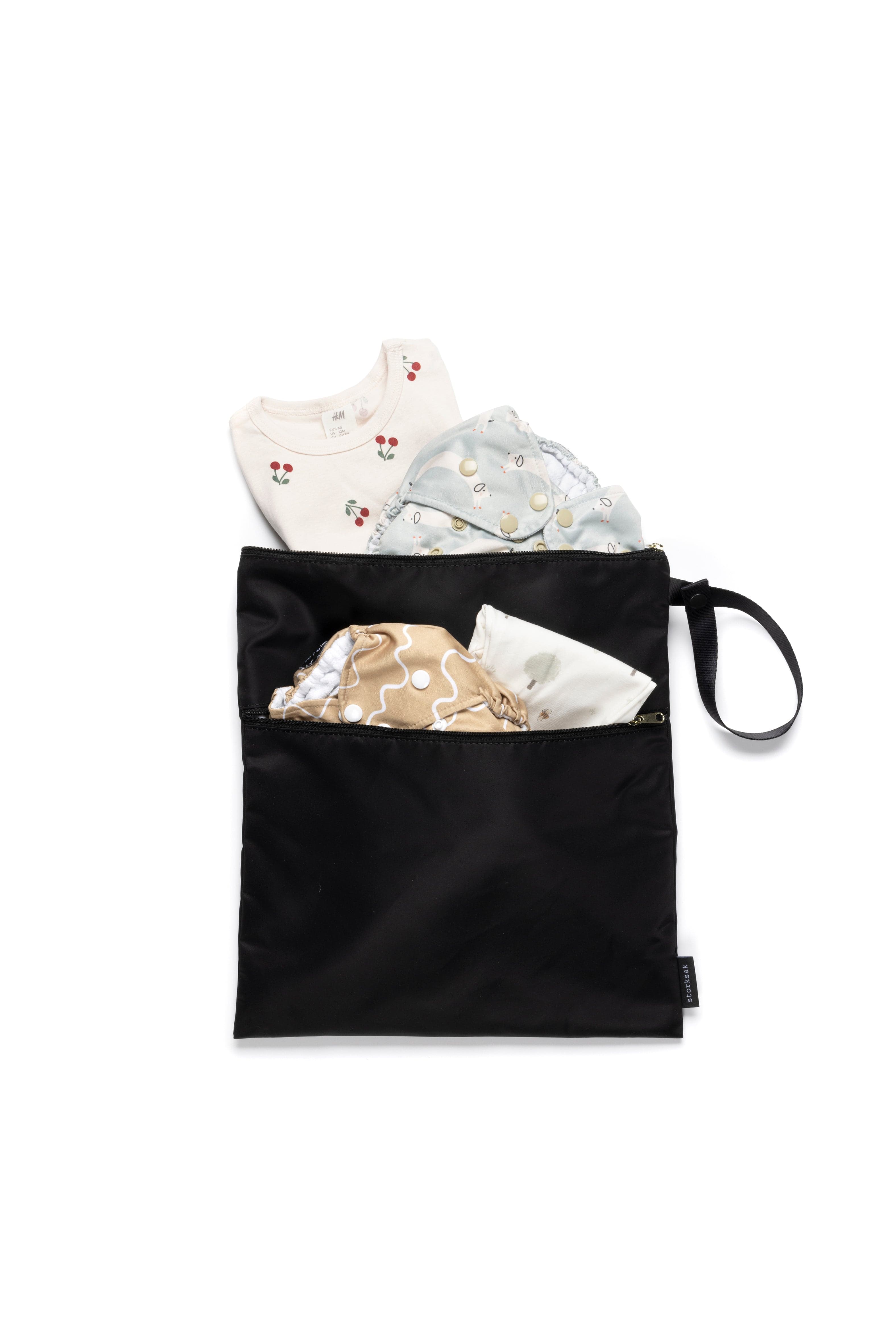 Storksak Waterproof Wet Bag & Baby Changing Pouch Set - Perfect for Diaper Changes, Swim Gear, and Travel Essentials