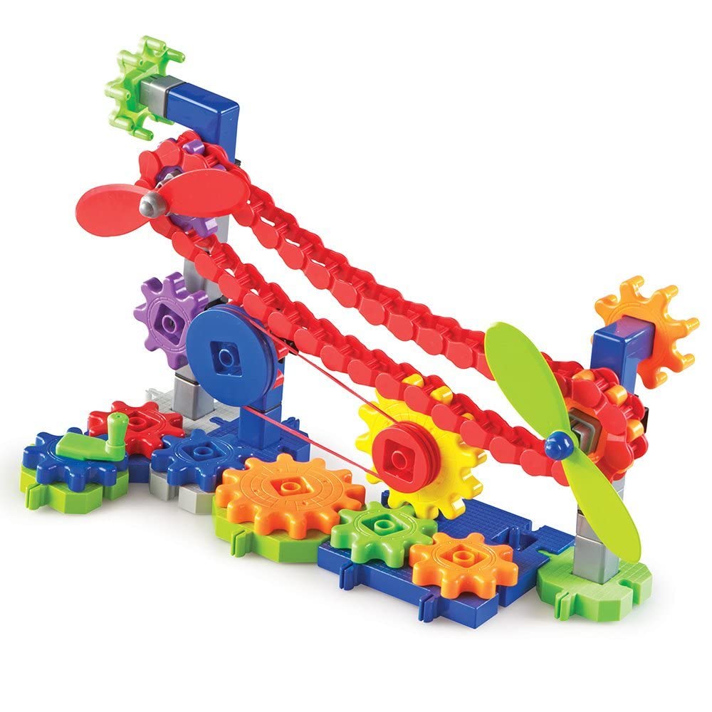 Learning Resources Gears! Gears! Gears! Machines in Motion STEM Building Set - 116 Piece Construction Toy for Kids Ages 5+ | Early Engineering Learning, Puzzle & Creative Play | Perfect for Classroom STEM Activities & Home Learning Fun