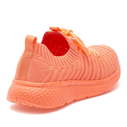 Dyann Knit Sneakers for Women - Comfortable Orange Knit Shoes | Casual Walking, Running & Everyday Wear