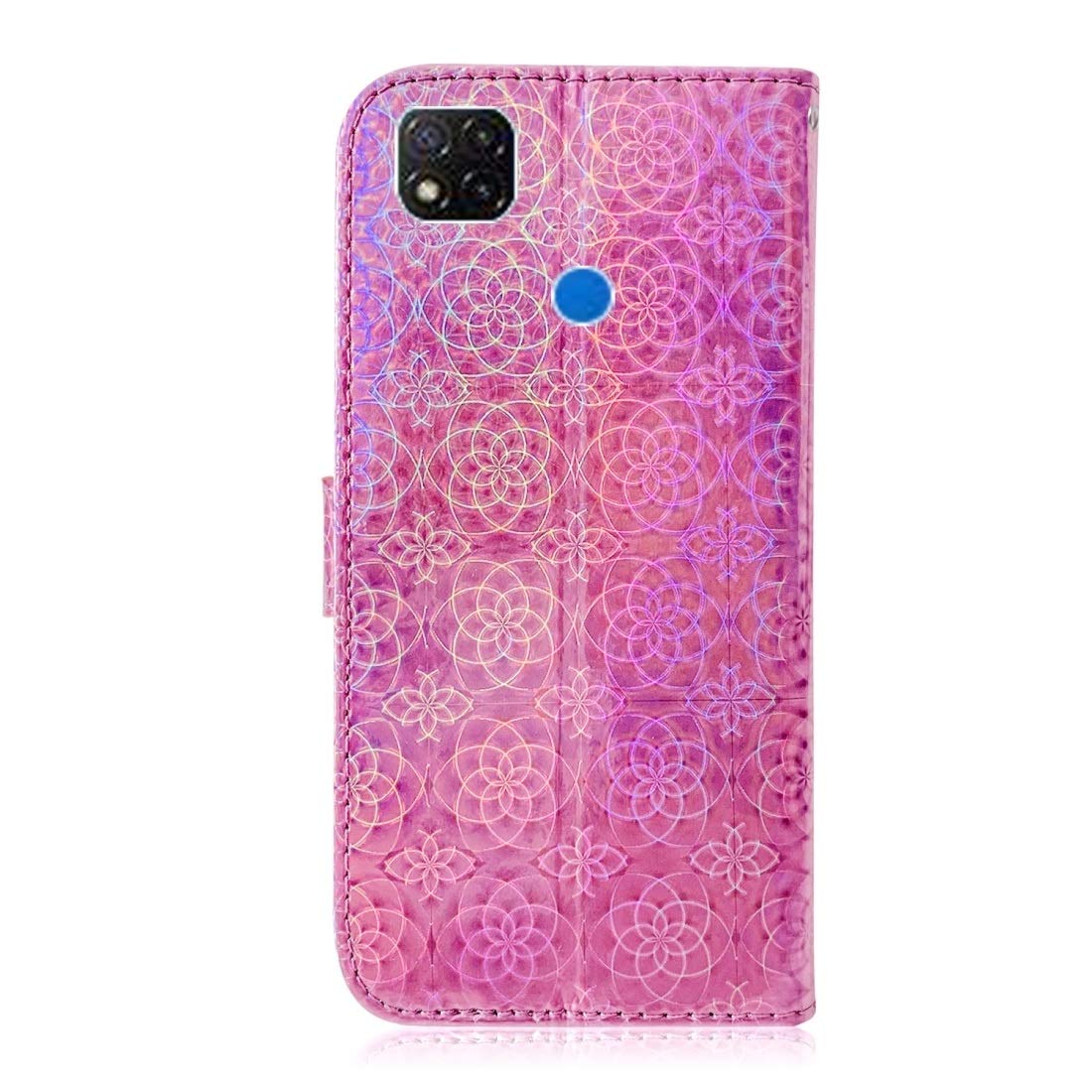 Premium Magnetic Flip PU Leather Phone Case for Xiaomi Redmi 9C - Card Holder, Wallet & Lanyard | Shockproof Protective Cover (Pink) - Perfect for Work, Travel & Everyday Use