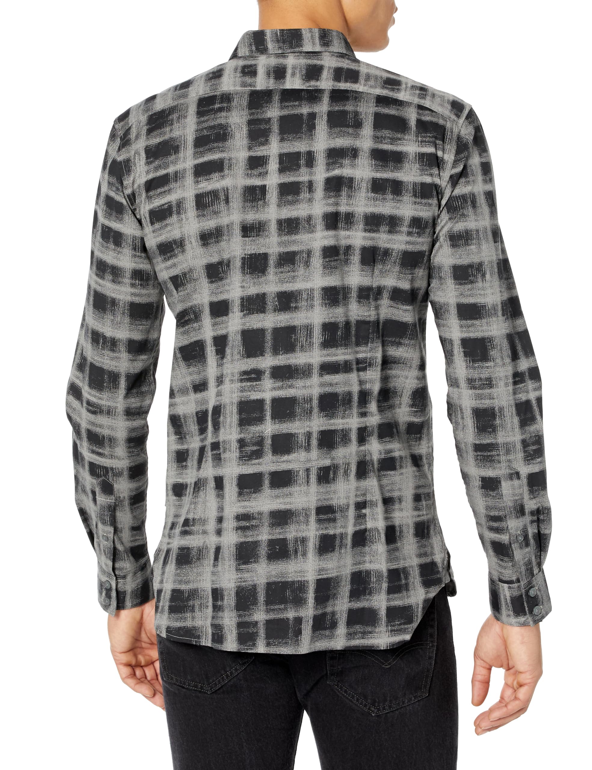 John Varvatos Men's Ross Button-Down Shirt - Casual & Stylish Long Sleeve Dress Shirt for Work, Office & Night Out