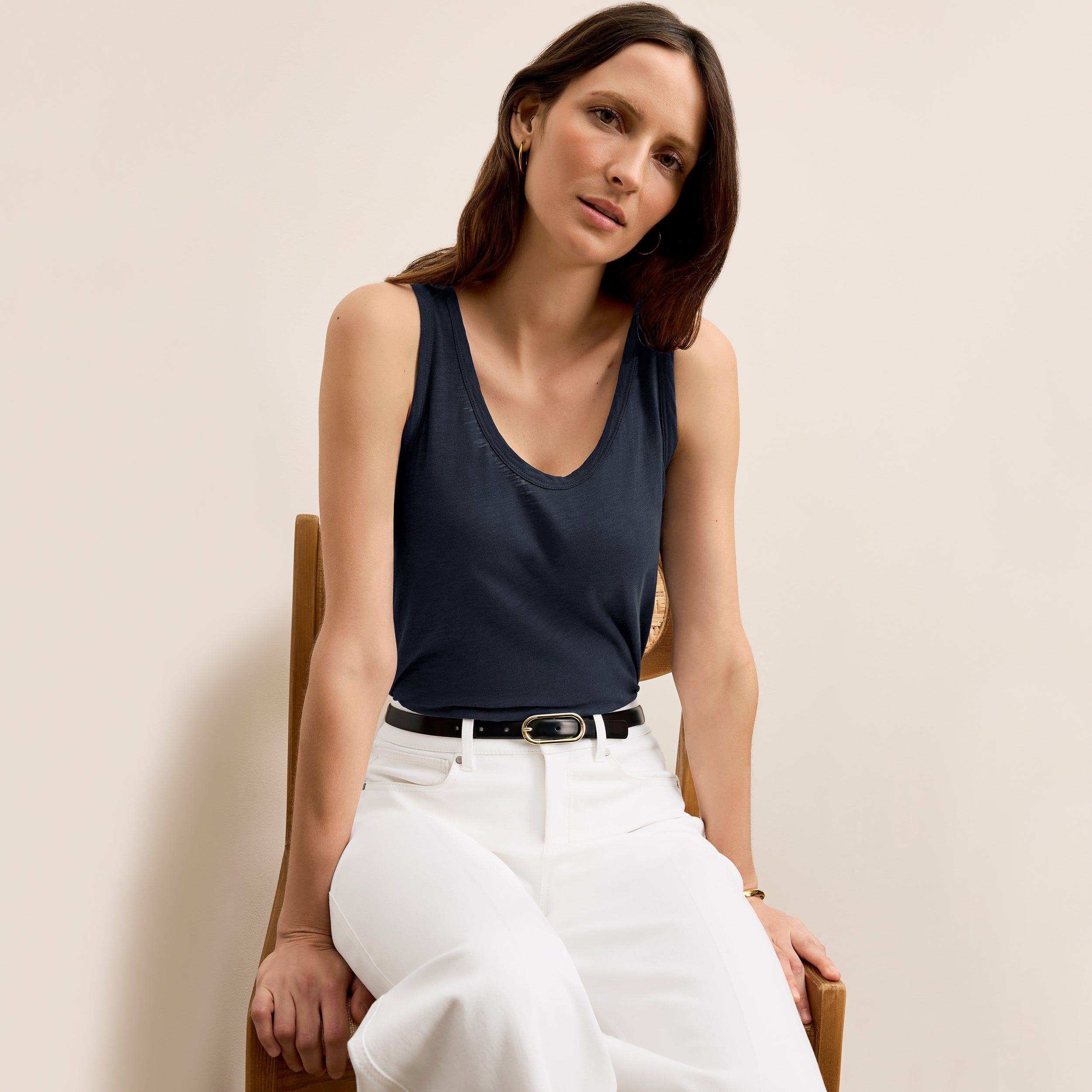 Milo Wide Leg Jeans for Women - Eco-Friendly Stretch Denim Pants in White | Comfortable & Sustainable Fashion for Casual Wear & Office Outfits