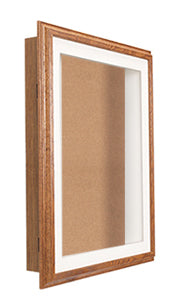 30x40 Oak SwingFrame Shadow Box Display Case with Cork Board - 3
