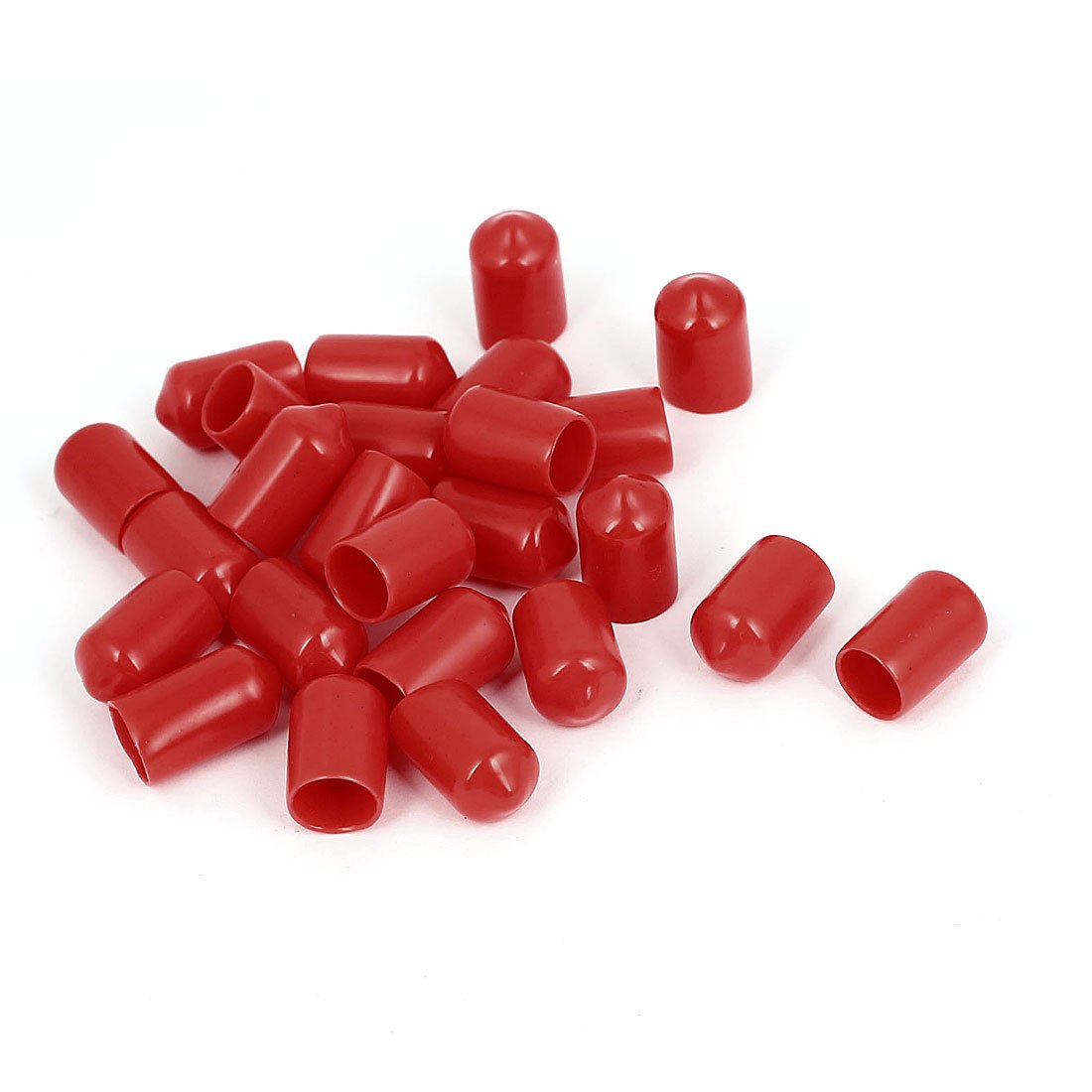 2:1 Heat Shrink End Cap Wire Cable Tube Cover - 10mm Inner Diameter, Antistatic Brushes (25pcs, Red) - Perfect for Electrical Wiring, Automotive Harness Protection & DIY Projects