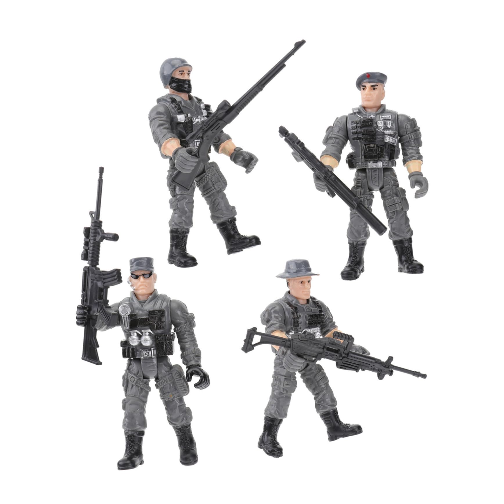 Vaguelly 2 Sets Action Figure Toy Soldiers with Movable Joints - Perfect for Military Dioramas, Collectible Displays & Kids Pretend Play Battles